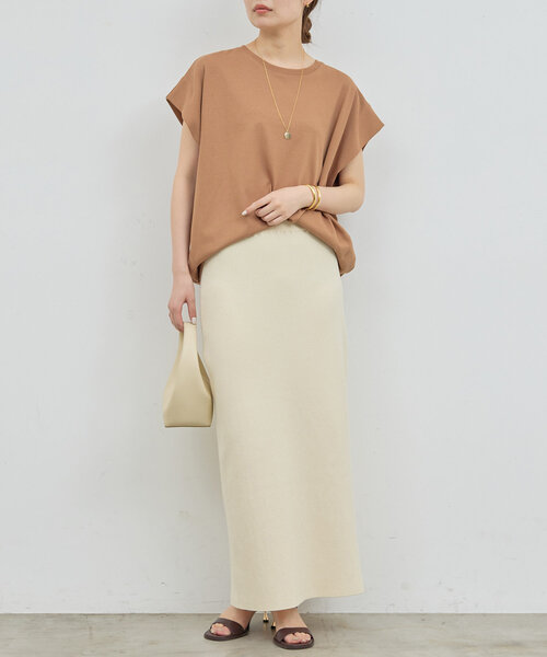 GALLARDAGALANTE（ガリャルダガランテ）の「【セットアップ対応】リブタイトスカート（スカート・レディース・ベージュ/ブラック・FREE）」の20枚目の写真