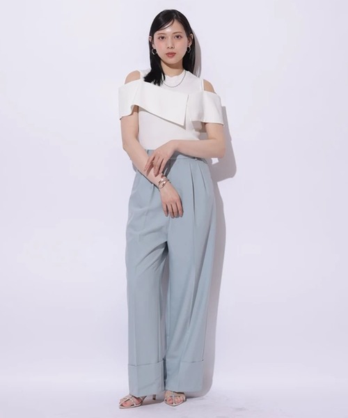 Mystrada チュール　パンツ　マイストラーダ　スナイデル　セルフォード ワンタックストレートパンツ（その他パンツ）｜Mystrada（マイ