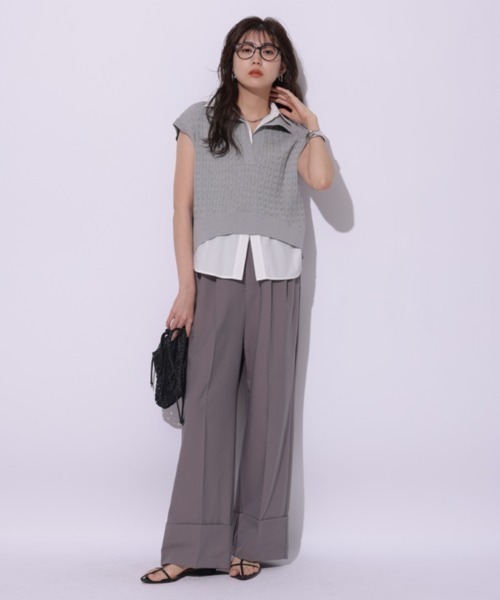 関西有名ブランドマユミJAPAN１５％〜20％ぐらい。L型溝・抜けはいい感じ・ 楽天ランキング1位】 Gradient Dye Floral Embossed Wide Leg
