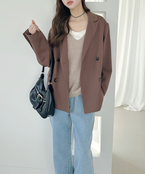 Beststore(ベストストア)の「Vネックニットベスト レディース 重ね着 ゆったり 体型カバー オフィスカジュアル きれいめ ナチュラル(ベスト・レディース・ブラック/アイボリー/ブラウン/ライトグレー/モカ/イエロー・FREE)」の20枚目の写真