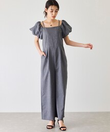 2WAYオフショルパフスリーブオールインワン