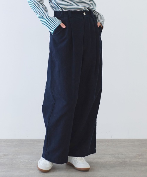 bulle de savon(ビュルデサボン)の「モールスキン パンツ(その他パンツ・レディース・ネイビー・FREE)」の3枚目の写真