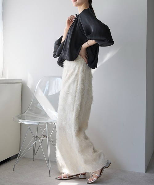 PREFERIR(プレフェリール)の「結婚式 お呼ばれ ボリュームスリーブ ボレロ(M.L,XL)(カーディガン/ボレロ・レディース・ブラック/グレー/ベージュ・FREE/LARGE/X-LARGE)」の8枚目の写真