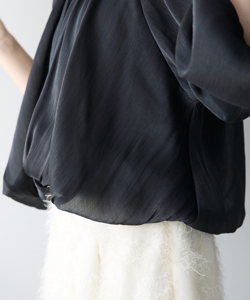 PREFERIR(プレフェリール)の「結婚式 お呼ばれ ボリュームスリーブ ボレロ(M.L,XL)(カーディガン/ボレロ・レディース・ブラック/グレー/ベージュ・FREE/LARGE/X-LARGE)」の12枚目の写真