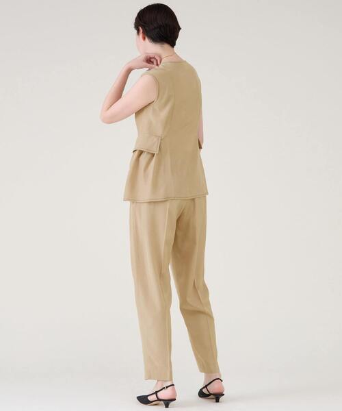 martinique（マルティニーク）の「シルキーファイユバレルパンツ（その他パンツ・レディース・ブラック/ベージュ・1/2）」の6枚目の写真