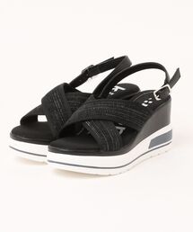 kitson（キットソン）の「kitson キラキラ クロスベルトバックストラップ 厚底サンダル /hsky（サンダル）」