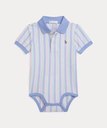 新品未使用　ポロベア ストライプロンパース POLO RALPH LAUREN｜ポロ ラルフ ローレンのロンパース