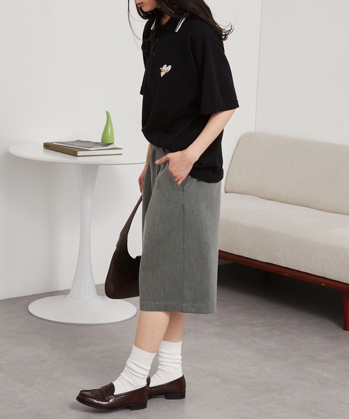 ワイドシルエットタックバミューダショーツ MONO-MART│MONO-MART