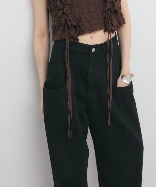 KBF(ケイビーエフ)の「『3サイズ展開』BIGポケットデザインツイルパンツ(その他パンツ・レディース・ブラック/アイボリー/ベージュ・38/36/34)」の9枚目の写真