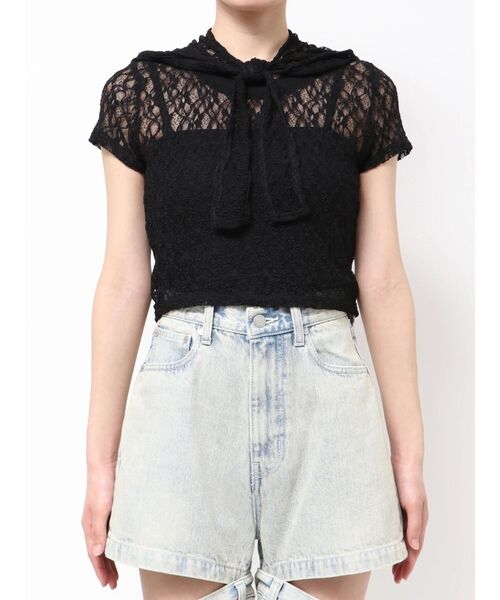 EMODA(エモダ)の「レース2ピーストップ(Tシャツ/カットソー・レディース・ホワイト/グレー/ブラック・FREE)」の3枚目の写真