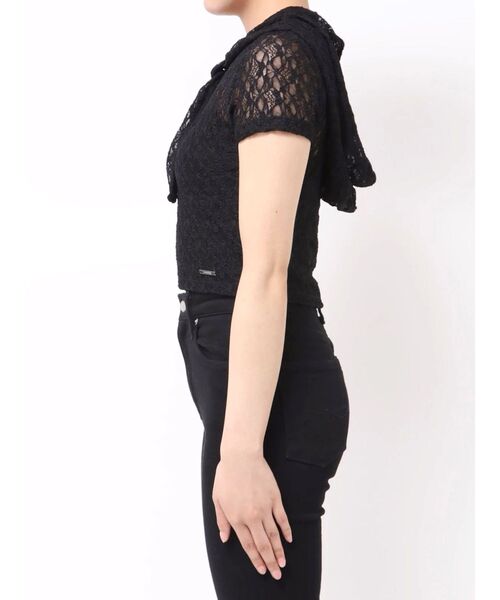 EMODA(エモダ)の「レース2ピーストップ(Tシャツ/カットソー・レディース・ホワイト/グレー/ブラック・FREE)」の6枚目の写真