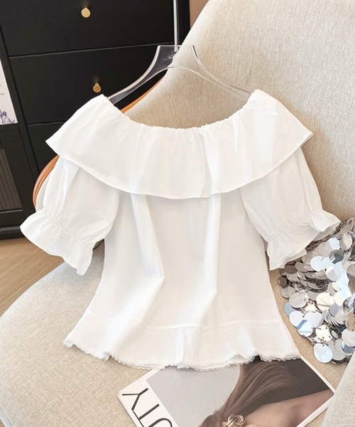セール】【ZOZO限定】襟付きフロントジップショルダーパフ