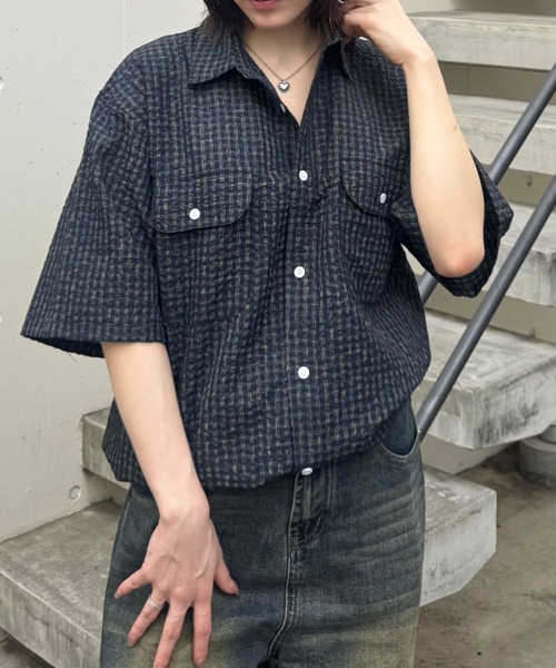 Huber Store サッカーシャツ　最終価格 24SS】MEN COOLMAXニットサッカー 長袖シャツ ホワイト 071442003