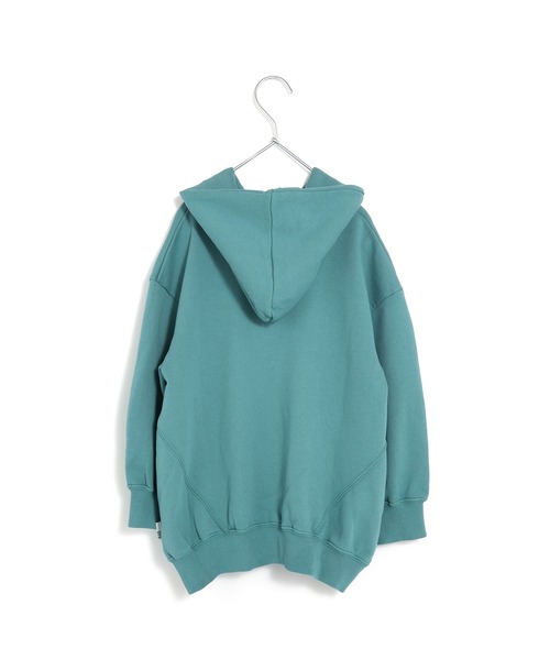 MAKE YOUR DAY（メイクユアデイ）の「毎日コツコツプリント裏毛フーディ■80～140cm（パーカー・キッズ・グリーン/オレンジ・130/140/80/120/110/100/90）」の3枚目の写真