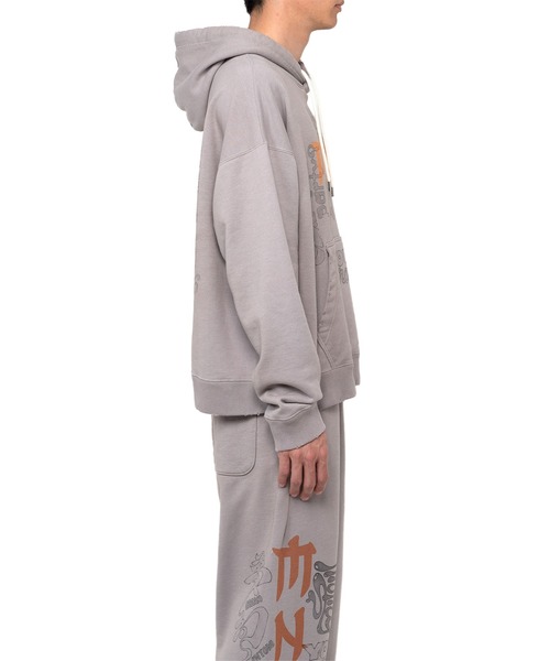 Mendrill(メンドリル)の「Mendrill X GS. Distressed Hoodie(スウェット・メンズ・グレー/ブラック/ネイビー・50/48/46/44)」の13枚目の写真