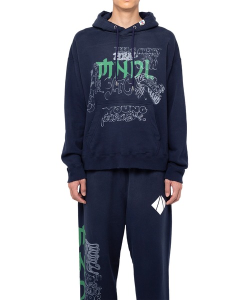 Mendrill(メンドリル)の「Mendrill X GS. Distressed Hoodie(スウェット・メンズ・グレー/ブラック/ネイビー・50/48/46/44)」の17枚目の写真