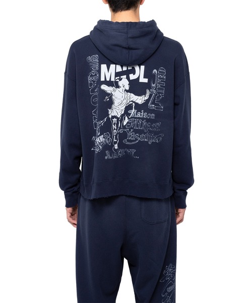 Mendrill(メンドリル)の「Mendrill X GS. Distressed Hoodie(スウェット・メンズ・グレー/ブラック/ネイビー・50/48/46/44)」の9枚目の写真