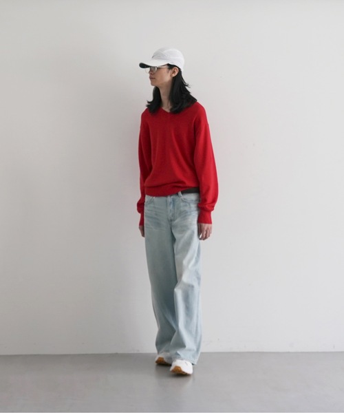 トップス KAIKO V NECK SWEATER KAIKO【カイコー】supima v neck sweater 