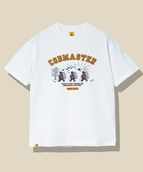 go slow caravan(ゴースローキャラバン)の「COBMASTER/コブマスター 吸水速乾天竺 ベーシックTEE(ハイキングベアー)(Tシャツ/カットソー・メンズ・ダークグリーン/ブラック/ホワイト・MEDIUM/LARGE/X-LARGE)」の2枚目の写真