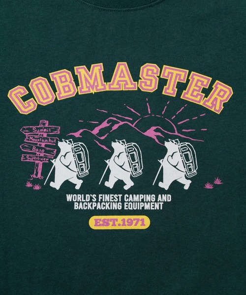 go slow caravan(ゴースローキャラバン)の「COBMASTER/コブマスター 吸水速乾天竺 ベーシックTEE(ハイキングベアー)(Tシャツ/カットソー・メンズ・ダークグリーン/ブラック/ホワイト・MEDIUM/LARGE/X-LARGE)」の12枚目の写真