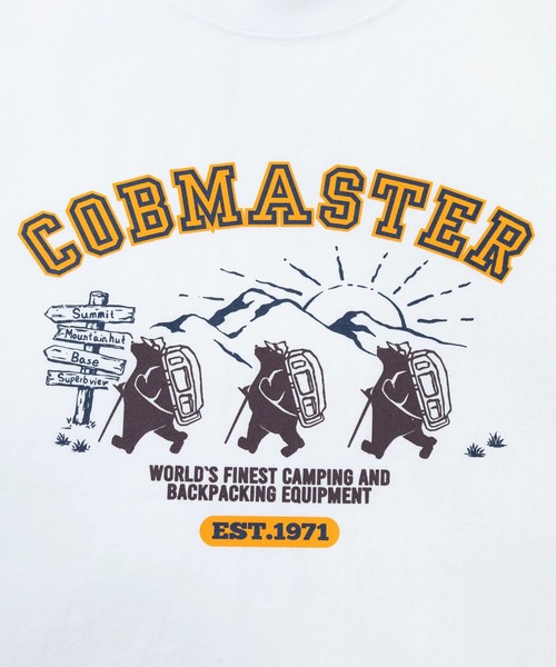 go slow caravan(ゴースローキャラバン)の「COBMASTER/コブマスター 吸水速乾天竺 ベーシックTEE(ハイキングベアー)(Tシャツ/カットソー・メンズ・ダークグリーン/ブラック/ホワイト・MEDIUM/LARGE/X-LARGE)」の5枚目の写真