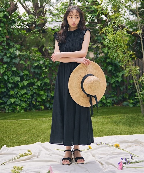 SWINGLE（スウィングル）の「【6/6(FRI)10:00予約開始】サッカーチェックシャーリングワンピース（ワンピース・レディース・ブラック/オフホワイト/イエロー・FREE）」の13枚目の写真