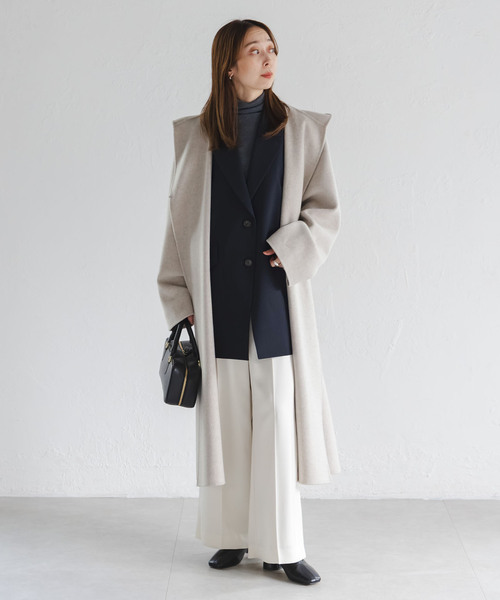 Noble（ノーブル）の「コクーンシルエットオーバージレ（ベスト・レディース・ベージュ/ネイビー・FREE）」の7枚目の写真