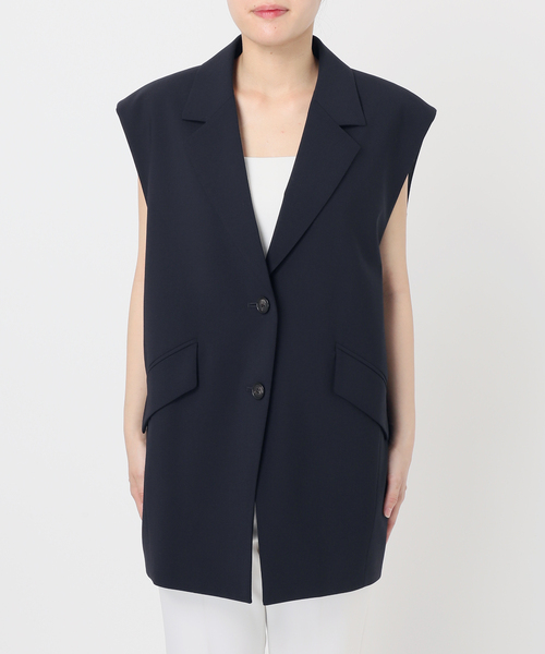 Noble（ノーブル）の「コクーンシルエットオーバージレ（ベスト・レディース・ベージュ/ネイビー・FREE）」の19枚目の写真