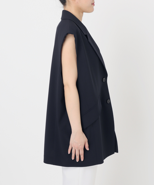 Noble（ノーブル）の「コクーンシルエットオーバージレ（ベスト・レディース・ベージュ/ネイビー・FREE）」の22枚目の写真