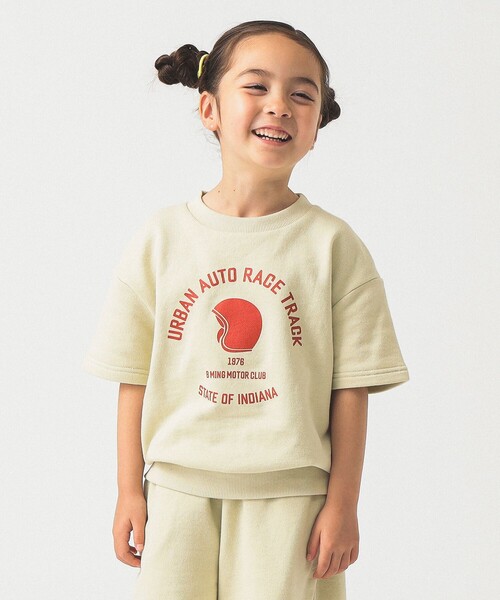 B:MING by BEAMS(ビーミングバイビームス)の「フロントプリント ハーフスリーブ スウェット 2025SS(100~140cm)(スウェット・キッズ・ワイン/ホワイト系その他5・110/100/140/130/120)」の4枚目の写真