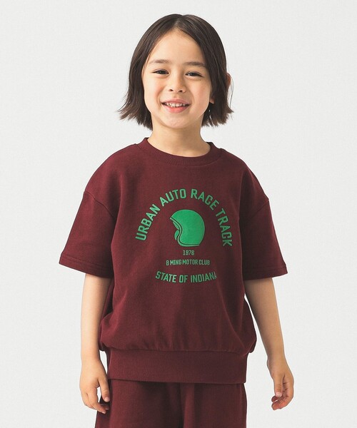 B:MING by BEAMS(ビーミングバイビームス)の「フロントプリント ハーフスリーブ スウェット 2025SS(100~140cm)(スウェット・キッズ・ワイン/ホワイト系その他5・110/100/140/130/120)」の5枚目の写真