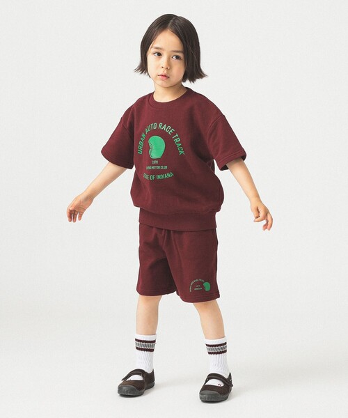 B:MING by BEAMS(ビーミングバイビームス)の「フロントプリント ハーフスリーブ スウェット 2025SS(100~140cm)(スウェット・キッズ・ワイン/ホワイト系その他5・110/100/140/130/120)」の14枚目の写真