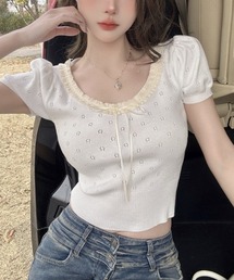大人気❤️リボン付き春夏トップス　お出かけ　普段着　女子会　デート　カジュアル レディースのトップス（リボン）ファッション通販 - ZOZOTOWN