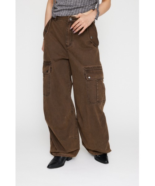 LAGUA GEM（ラグアジェム）の「POCKET CARGO パンツ（カーゴパンツ・レディース・ブラウン/ブラック/ライトグレー・X-SMALL/MEDIUM/SMALL）」の3枚目の写真
