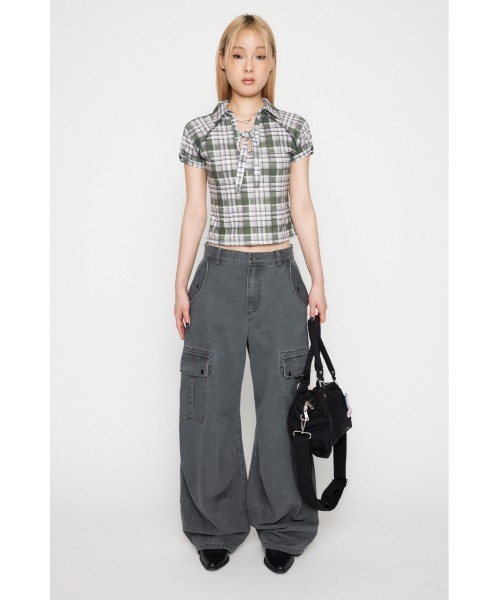 LAGUA GEM（ラグアジェム）の「POCKET CARGO パンツ（カーゴパンツ・レディース・ブラウン/ブラック/ライトグレー・X-SMALL/MEDIUM/SMALL）」の6枚目の写真