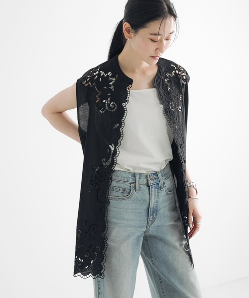 アーバンリサーチ　レースジレ　ベスト セール】カットワークレース刺繍ジレ（ベスト）｜URBAN RESEARCH