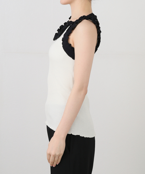 EDIT. FOR LULU（エディットフォールル）の「【OPERA SPORT/オペラスポーツ】フリルタンクトップ（Tシャツ/カットソー・レディース・ホワイト・SMALL）」の11枚目の写真