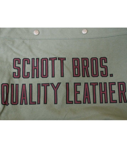 schott（ショット）の「Schottロゴプリント NEWSPAPER BAG（ショルダーバッグ・メンズ・キナリ/セージグリーン・FREE）」の10枚目の写真