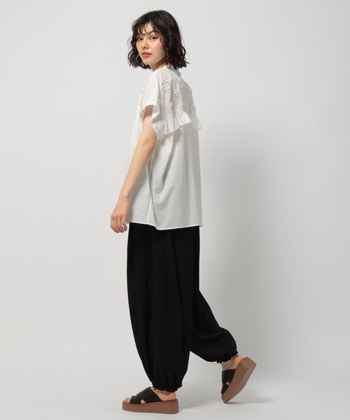 niko and...（ニコアンド）の「2WAYエアリーワイドパンツ（その他パンツ・レディース・ブラック/モカ/カーキ・FREE）」の8枚目の写真