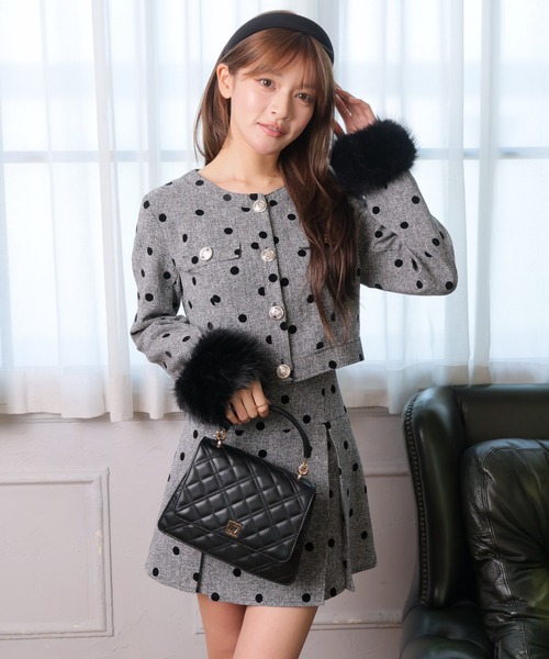 LIPSERVICE（リップサービス）の「ファースリーブツイードクロップドジャケット（テーラードジャケット・レディース・アイボリー/その他1/その他2・S/M）」の22枚目の写真