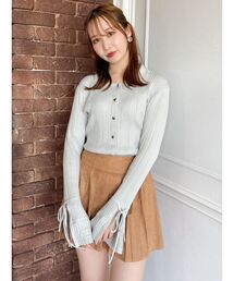 【WEB限定カラーあり】アイレットスリーブニットトップス