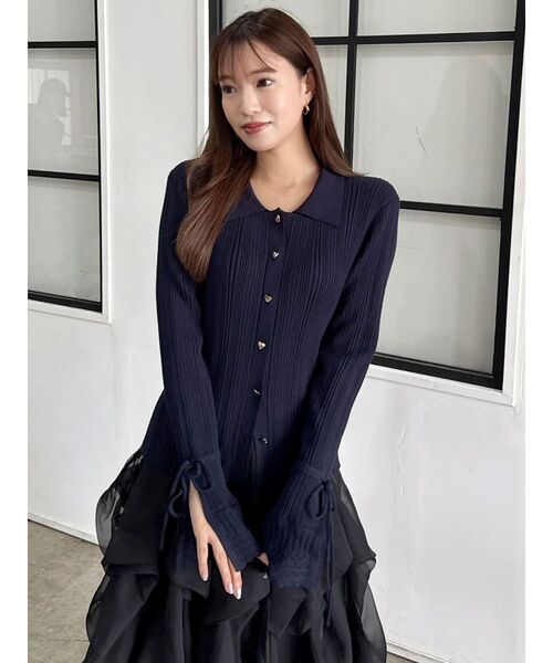 セール】【WEB限定カラーあり】アイレットスリーブニット