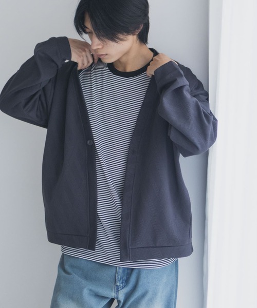 URBAN COLLECTION(アーバンコレクション)の「URBANCOLECTION ふくれジャガード カーディガン(カーディガン/ボレロ・メンズ・ブラック/モカ/チャコールグレー・XL/L/M/S)」の1枚目の写真