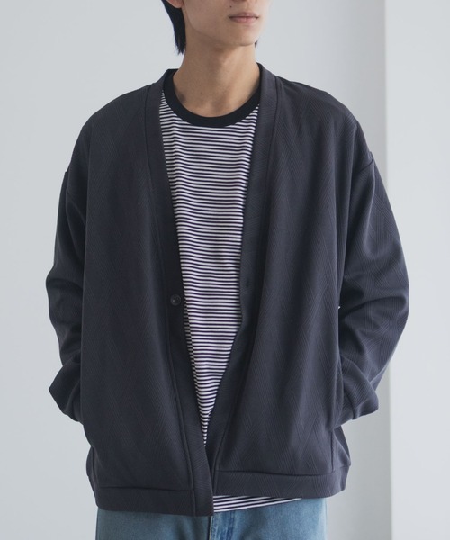 URBAN COLLECTION(アーバンコレクション)の「URBANCOLECTION ふくれジャガード カーディガン(カーディガン/ボレロ・メンズ・ブラック/モカ/チャコールグレー・XL/L/M/S)」の7枚目の写真