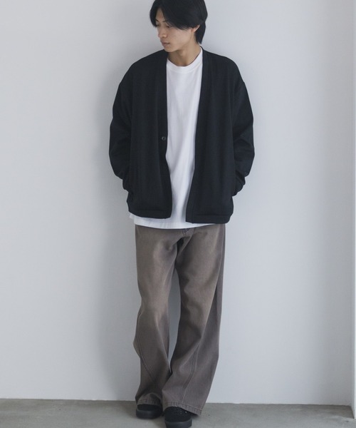 URBAN COLLECTION(アーバンコレクション)の「URBANCOLECTION ふくれジャガード カーディガン(カーディガン/ボレロ・メンズ・ブラック/モカ/チャコールグレー・XL/L/M/S)」の10枚目の写真