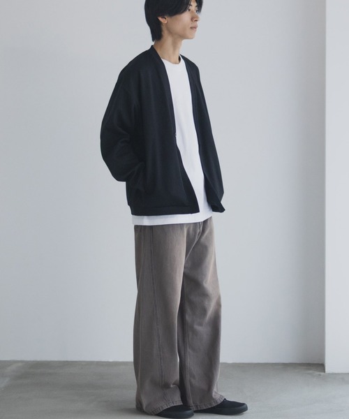 URBAN COLLECTION(アーバンコレクション)の「URBANCOLECTION ふくれジャガード カーディガン(カーディガン/ボレロ・メンズ・ブラック/モカ/チャコールグレー・XL/L/M/S)」の11枚目の写真