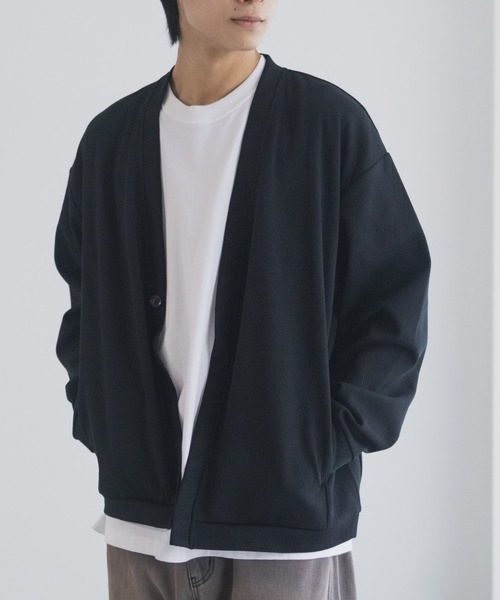URBAN COLLECTION(アーバンコレクション)の「URBANCOLECTION ふくれジャガード カーディガン(カーディガン/ボレロ・メンズ・ブラック/モカ/チャコールグレー・XL/L/M/S)」の12枚目の写真