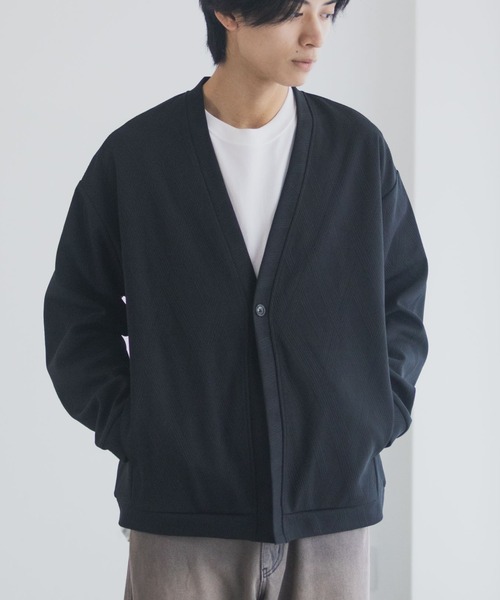 URBAN COLLECTION(アーバンコレクション)の「URBANCOLECTION ふくれジャガード カーディガン(カーディガン/ボレロ・メンズ・ブラック/モカ/チャコールグレー・XL/L/M/S)」の13枚目の写真