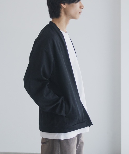 URBAN COLLECTION(アーバンコレクション)の「URBANCOLECTION ふくれジャガード カーディガン(カーディガン/ボレロ・メンズ・ブラック/モカ/チャコールグレー・XL/L/M/S)」の14枚目の写真