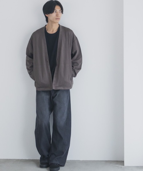 URBAN COLLECTION(アーバンコレクション)の「URBANCOLECTION ふくれジャガード カーディガン(カーディガン/ボレロ・メンズ・ブラック/モカ/チャコールグレー・XL/L/M/S)」の16枚目の写真